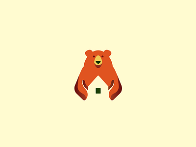 Our Village animal bear brand brandidentity branding home identity logo logotype orange yellow