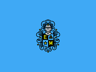 Europe Market brand brandidentity branding identity logo logotype store blue black yellow knight