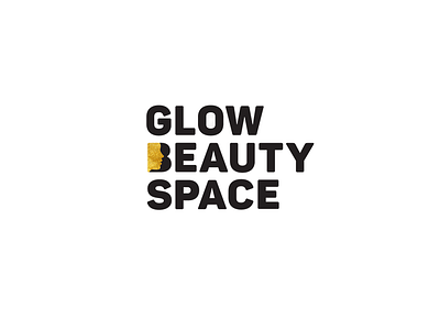 Glow Beauty Space black brand brandidentity branding font girl gold logo logotype makeup studio women