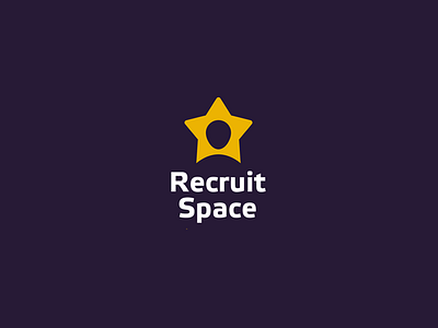 Recruit Space agency brand brandidentity branding hr identity logo logotype purple star stars white