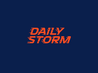 Daily Storm blue brand brandidentity branding dark dynamic identity logo logotype news orange red