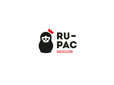 Ru-pac Moscow black brand brandidentity branding dark doll identity logo logotype matryoshka red skull