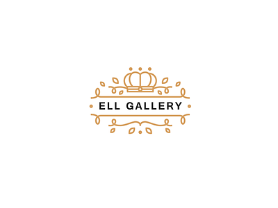 Ell Gallery black brand brandidentity branding clothes gallery gold identity logo logotype showroom white