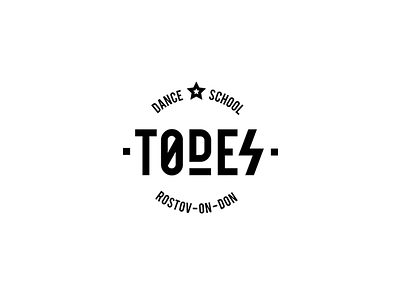 Todes black brand brandidentity branding dance dynamic font identity logo logotype school white