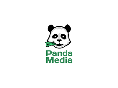 Panda Media animal animals black brand brandidentity branding green identity logo logotype panda white