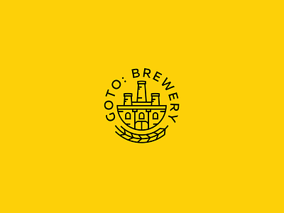 GoTo: Brewery beer black brand brandidentity branding brewery identy line logo logotype minimal yellow