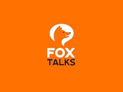 Fox Talks II animal black brand brandidentity branding font identity logo logotype red simple white
