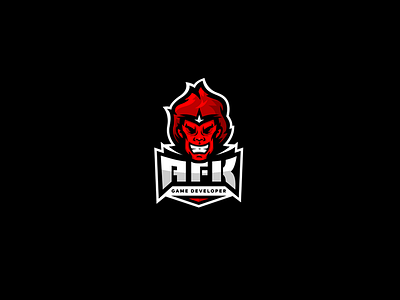 AFK II angry black brand brandidentity develop game identity logo logos logotype men red