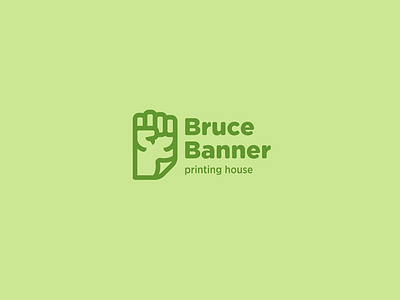 Bruce Banner brand brandidentity branding green hand house identity logo logotype marvel superhero
