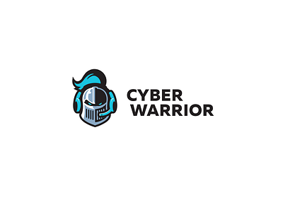 Cyber Warrior blue brand brandidentity branding cyber game identity logo logotype silver warrior website