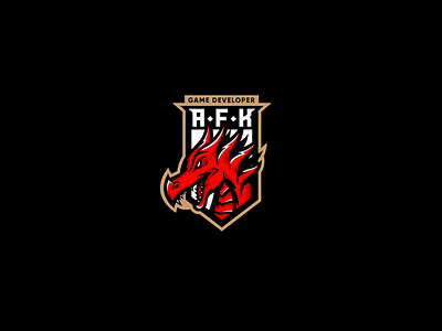 AFK III angry black brand brandidentity develop dragon game identity logo logos logotype red