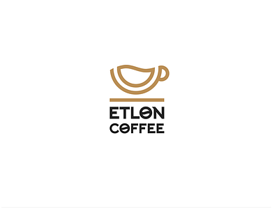 Etlon Coffee brand brandidentity branding coffee cup identity line logo logoyupe simple