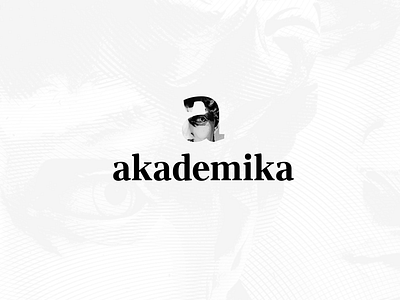 Akademika II academy art black brand branding eye font identity letter logo logotype paint