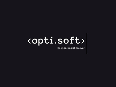 Opti Soft app black brand branding develop font identity letter logo logotype soft white
