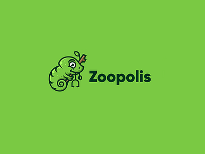 Zoopolis animal black brand branding brown font green identity logo logotype pet zoo