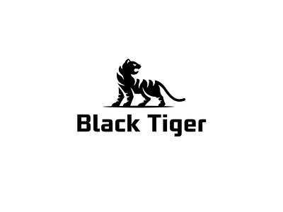 Black Tiger animal brand branding cyber delivery identity logo logotype tiger weapon