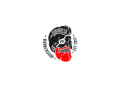 Barbarossa II barbershop beard brand brandidentity identity logo logos logotype men old pirate skull