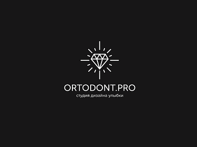 Ortodont Pro black brand brandidentity branding brilliant clinic dental identity line logo logotype simple