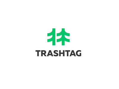 Trashtag black brand branding font green identity logo logotype nature tag trash