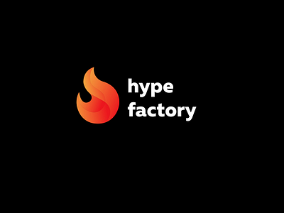 Hype Factory black bloggers brand branding fire font hype identity logo logotype white