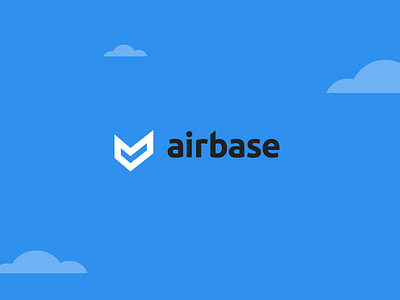 Airbase black blue brand branding development font identity logo logotype sign white