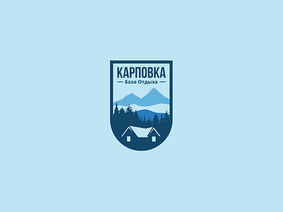 Karpovka blue brand branding identity logo logotype nature people relax white