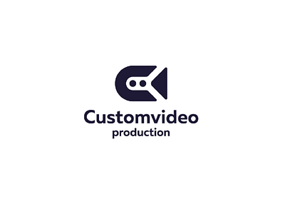 Customvideo black blue brand branding font logo logotype sign studio video