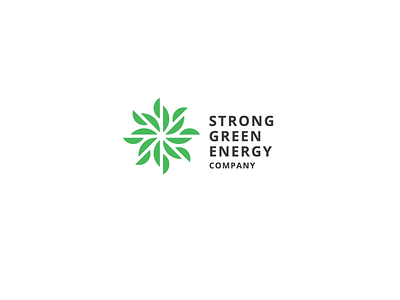 Strong Green Energy behance black brand branding business company energy green identity logo logotype nature