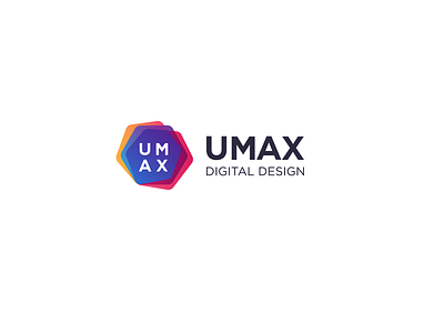 UMAX brand branding bright colorful font identity it logo logotype sign