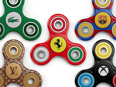 Branded fidget spinners by Logomachine branding on Dribbble