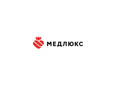 Medlux brand crown font health heart identity logo logos logotype medicine red sign