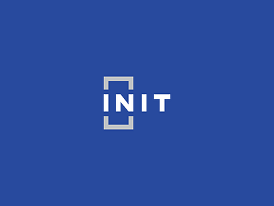 INIT blue brand branding font gas grey identity logo logotype sign station white