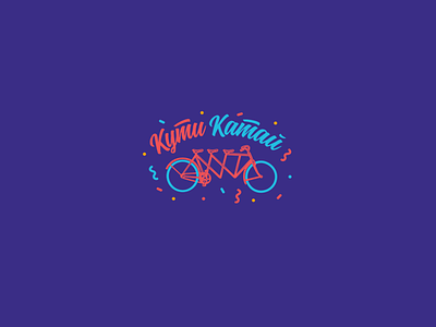 Kuti Katay bike blue brand branding fun identity lettering logo logotype party red travel