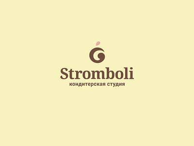 Stromboli brand branding brown candy font identity logo logtype shop sign sweet yellow