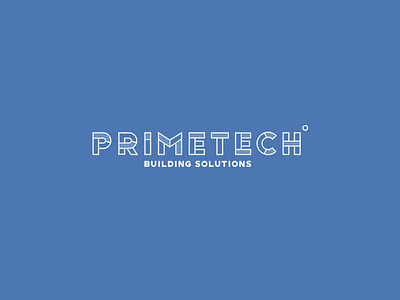 Primetech blue brand branding font identity logo logotype sign tech white