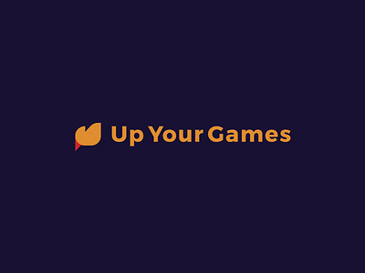 Up Your Games blue brand font identity logo logotype orange red