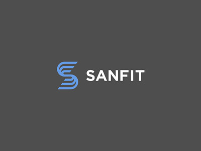 SANFIT black blue brand identity branding green grey logo logo inspiration logotype minimalist simple