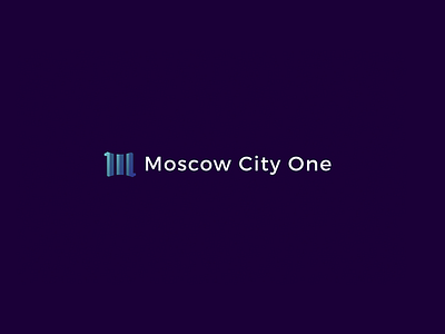 Moscow City One blue brand identity branding logo logo inspiration logotype minimalist simple white