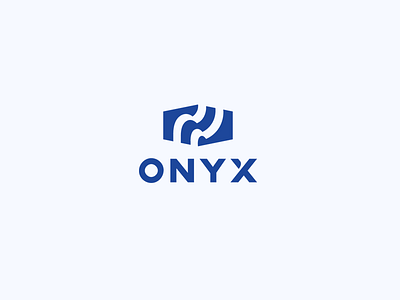 O N Y X blue brand branding font identity logo logotype minimalist sign sport white