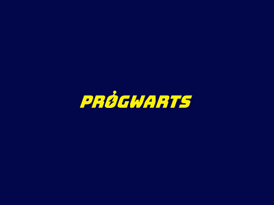 Progwarts blue brand branding font hogwarts identity kids logo logotype programming technic yellow
