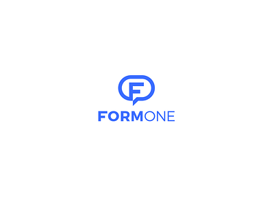 Form One blue brand consulting font identity logo logos logotype minimalist sign white