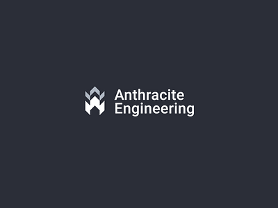 Anthracite Engineering black brand branding engineering grey identity logo logotype nature white