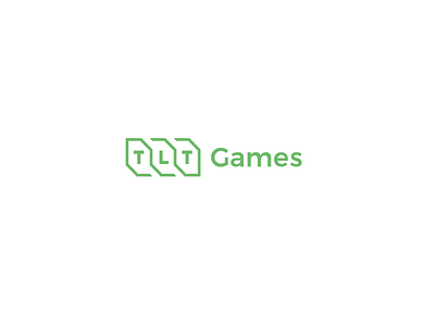 TLT Games brand branding font glear green identity logo logotype sign simple white