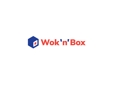 Wok`n`Box asia blue brand brandidentity food identity logo logos logotype meal red sushi