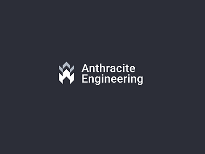 Anthracite Engineering black brand development engineering identity logo logos logotype sign silver