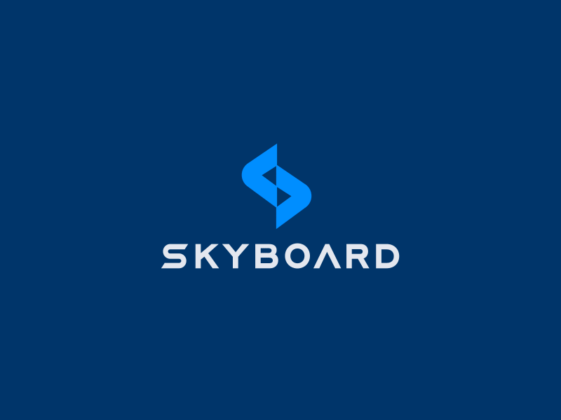 Skyboard animation blue brand electronic font gif identity logo logos logotype transport