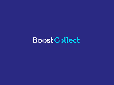 Boost Collect blue brand identity logo logos logotype sign type white