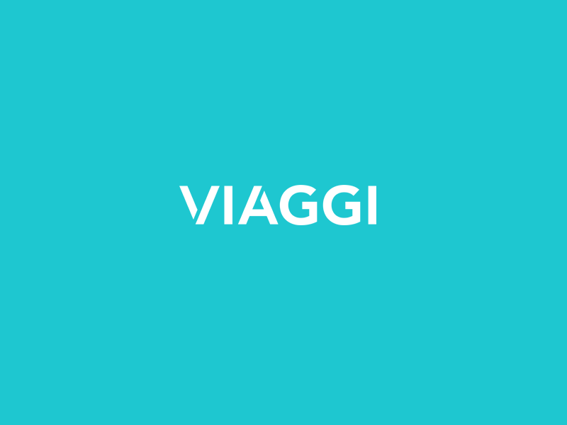 Viaggi blue white type font sign world travel identity brand logotype logos logo