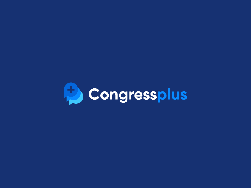 Congress Plus logo design logos blue logomachine identity branding logotype logo
