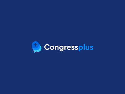 Congress Plus blue branding identity logo logo design logomachine logos logotype